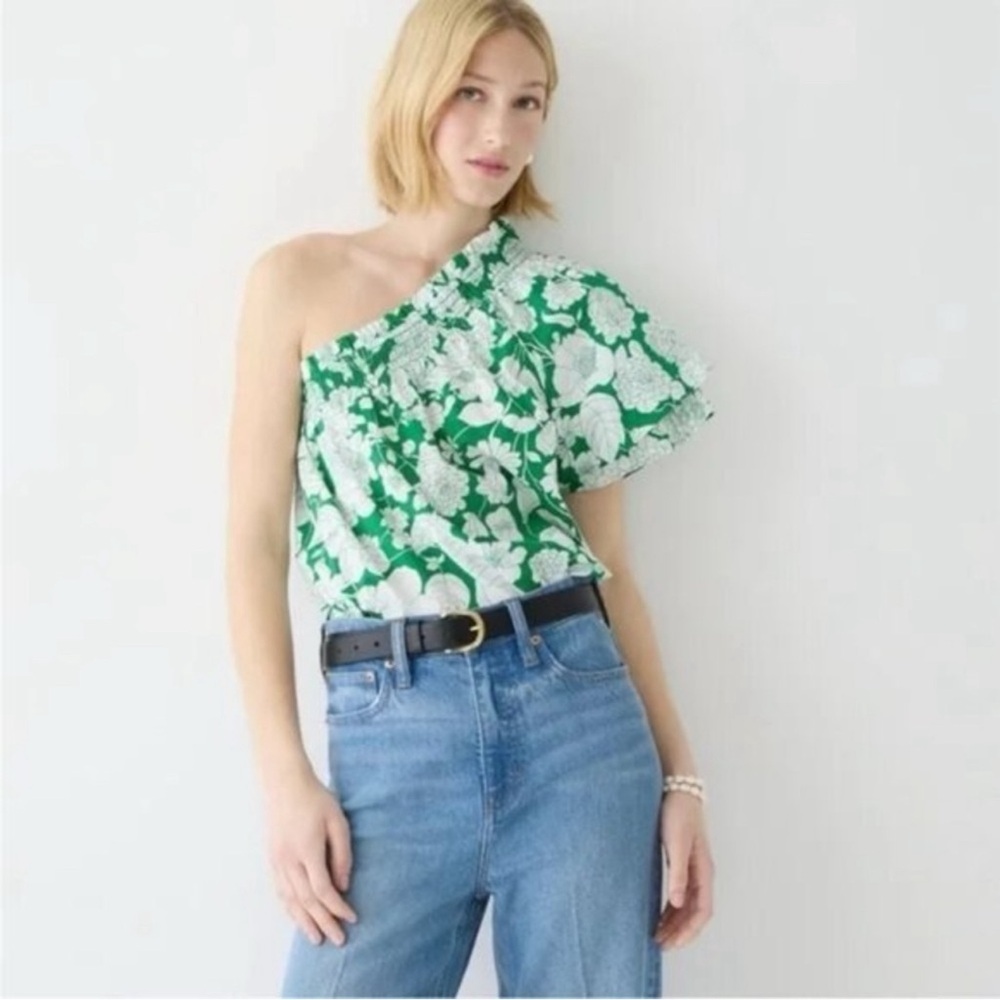 Jcrew one shoulder blouse